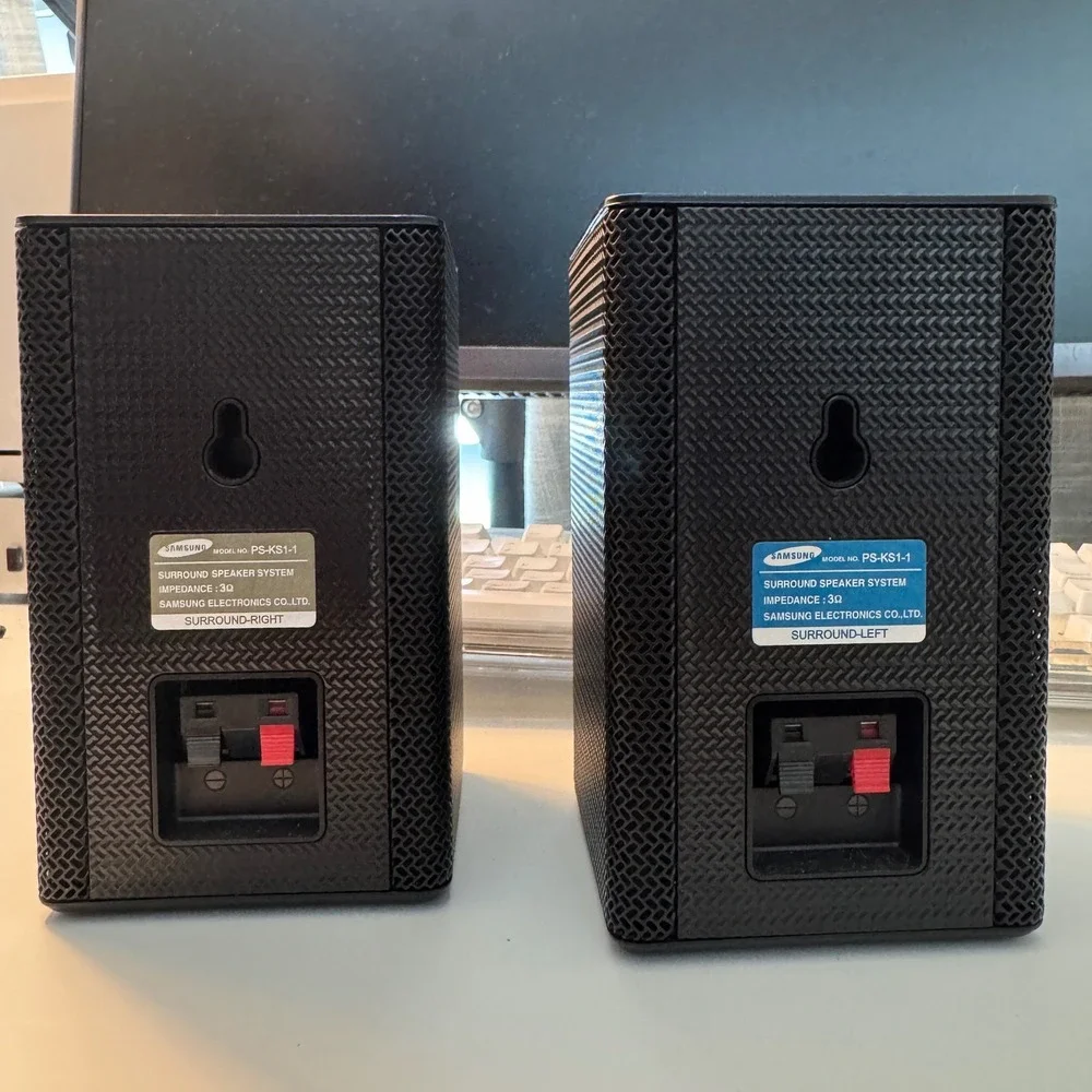 Samsung PS-KS1-1 Surround Sound Speaker System Pair Black 3 Ohm Satellite Set